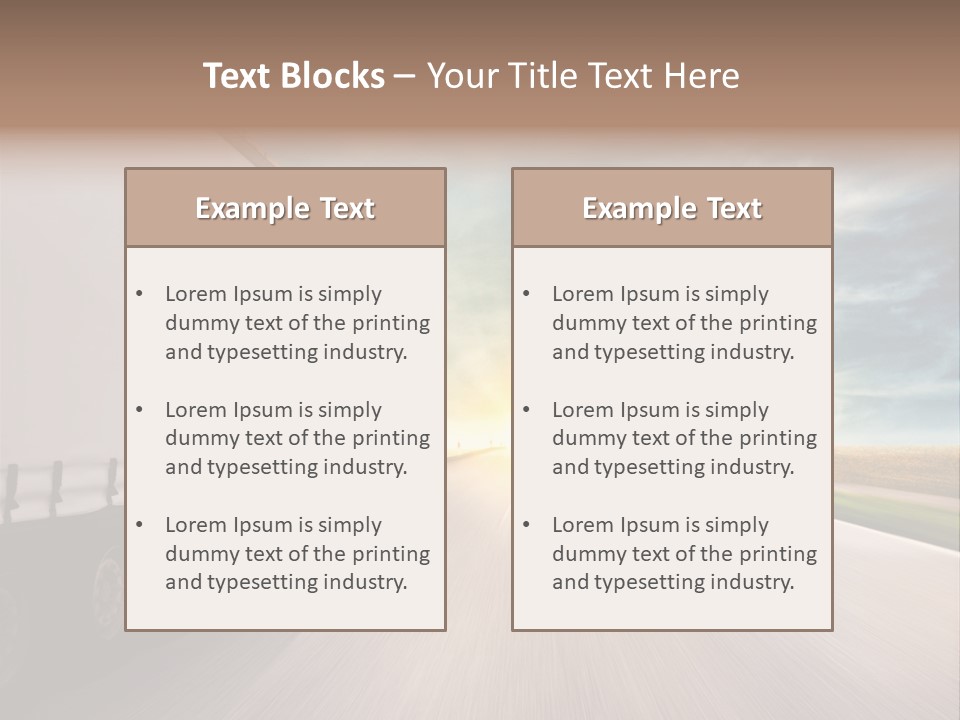 Driving School Member Road PowerPoint Template