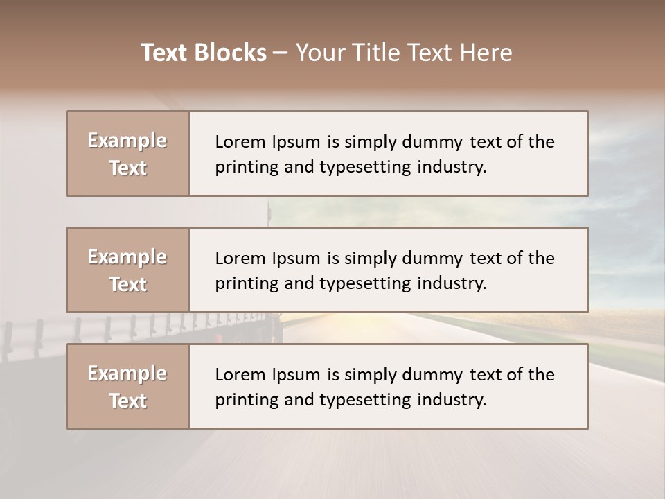 Driving School Member Road PowerPoint Template