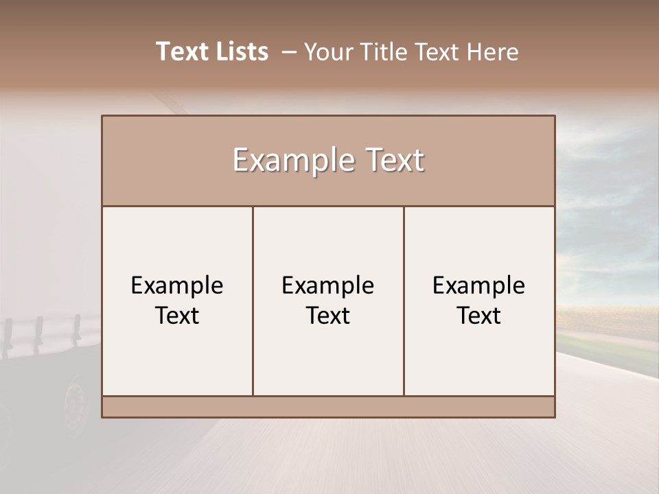 Driving School Member Road PowerPoint Template
