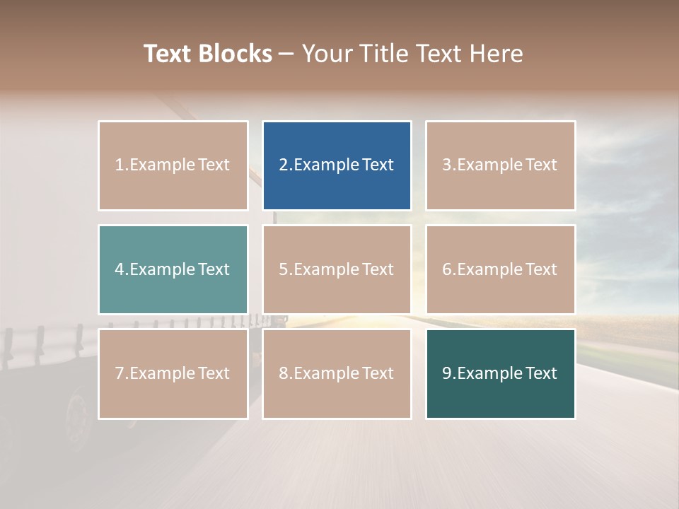 Driving School Member Road PowerPoint Template