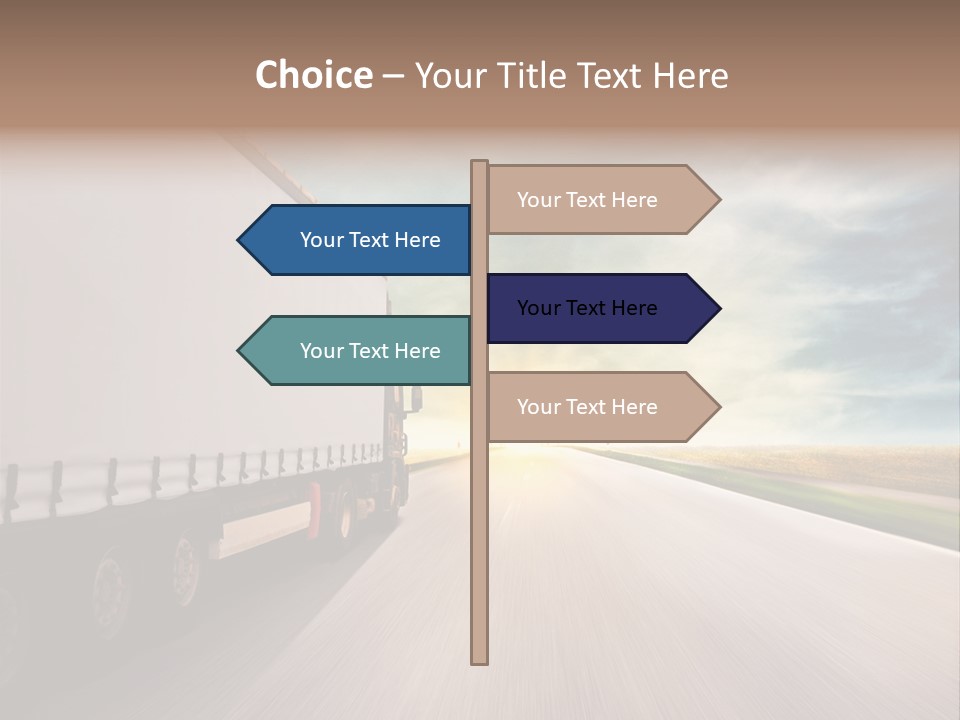 Driving School Member Road PowerPoint Template