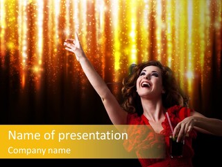 Music Flirt Alcohol PowerPoint Template