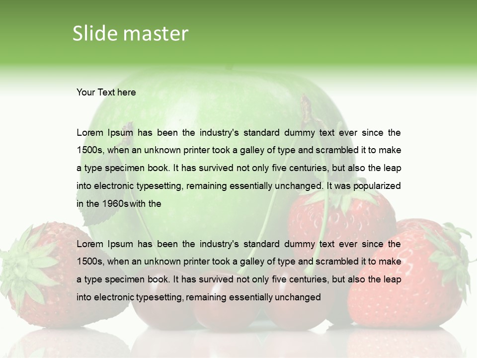 Black Fresh Dessert PowerPoint Template