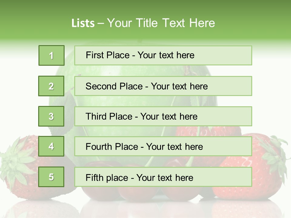 Black Fresh Dessert PowerPoint Template