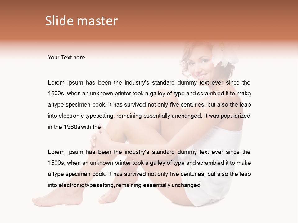 Towel Isolated Sexy PowerPoint Template