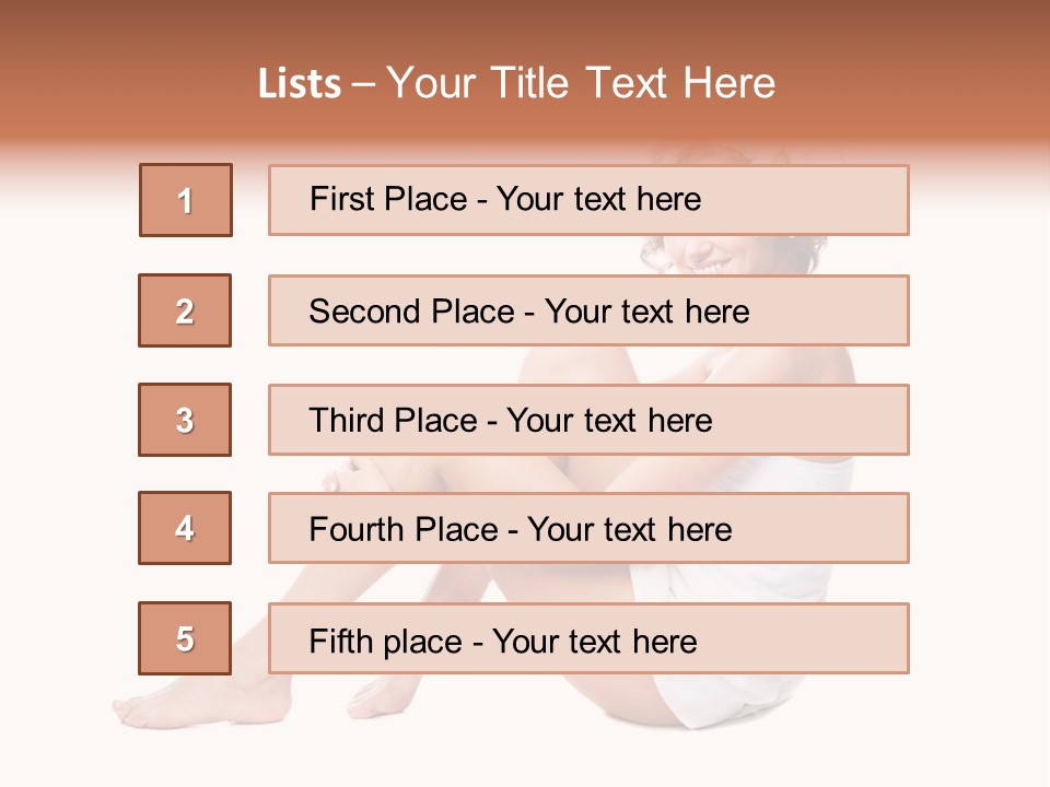 Towel Isolated Sexy PowerPoint Template