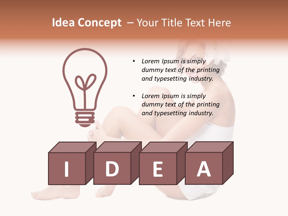 Towel Isolated Sexy PowerPoint Template