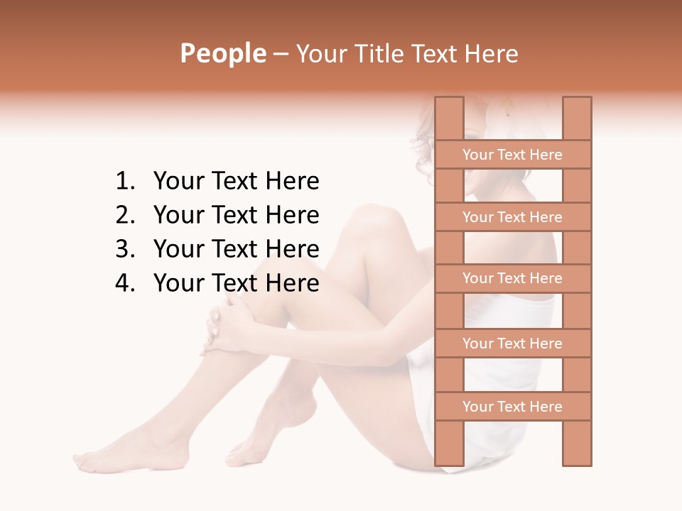 Towel Isolated Sexy PowerPoint Template