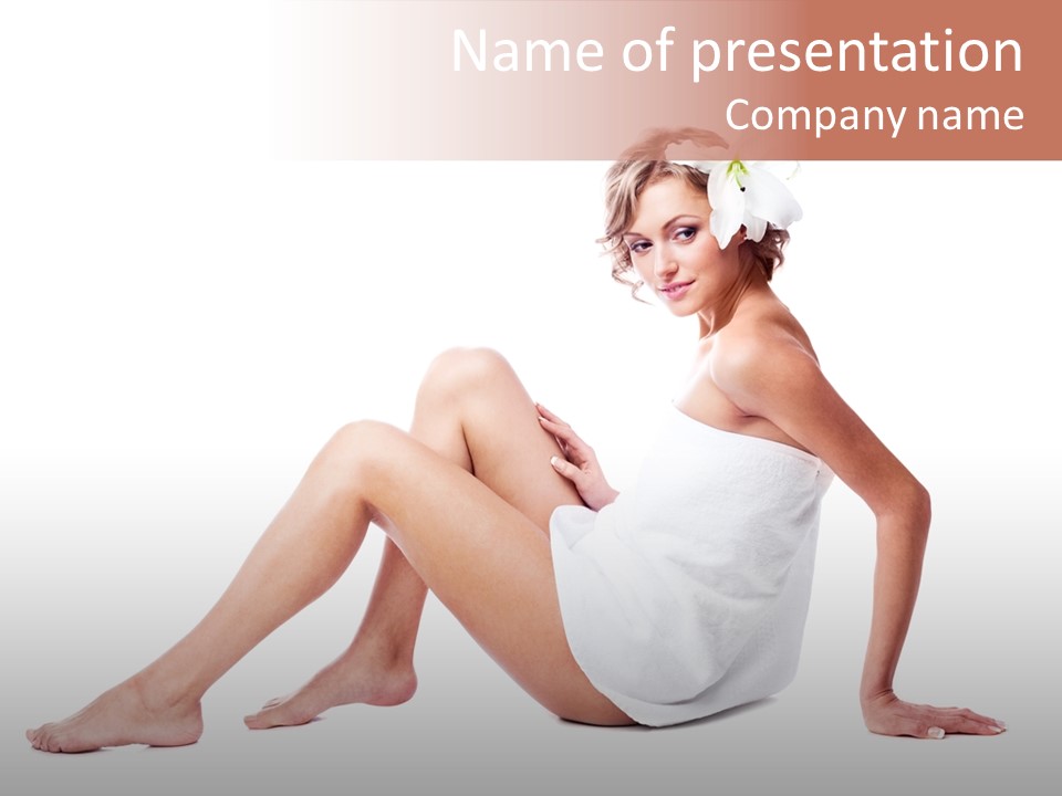 Spa Blond Curly PowerPoint Template