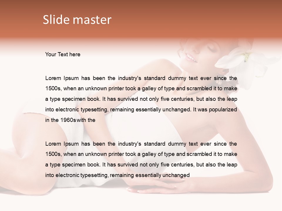 Beauty Caucasian Skin PowerPoint Template