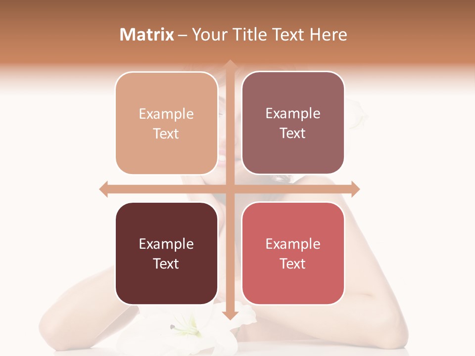 Female Happy Table PowerPoint Template