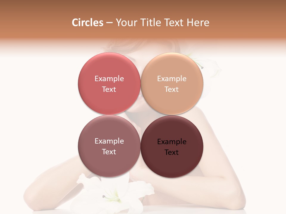 Female Happy Table PowerPoint Template