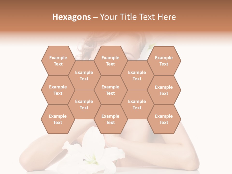 Female Happy Table PowerPoint Template