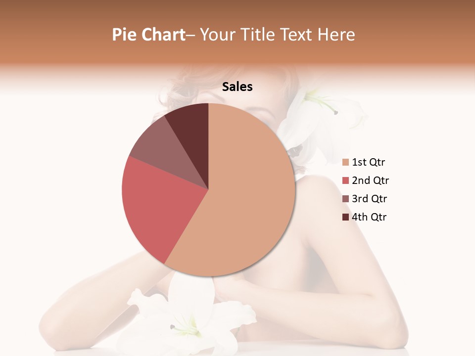 Female Happy Table PowerPoint Template