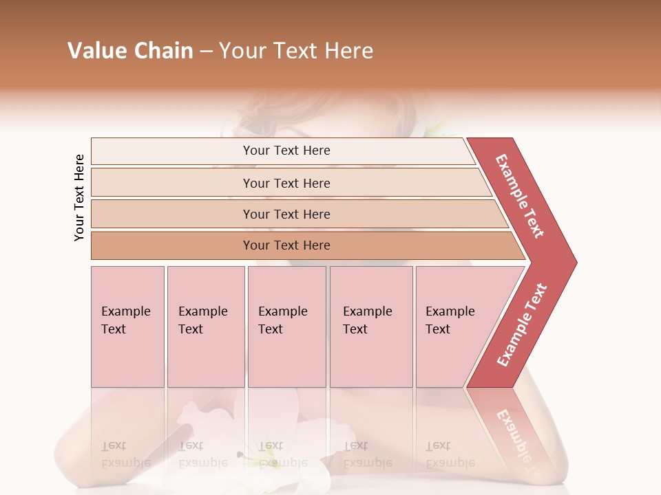 Female Happy Table PowerPoint Template