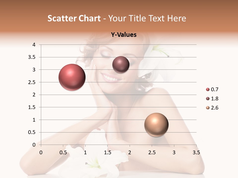 Female Happy Table PowerPoint Template