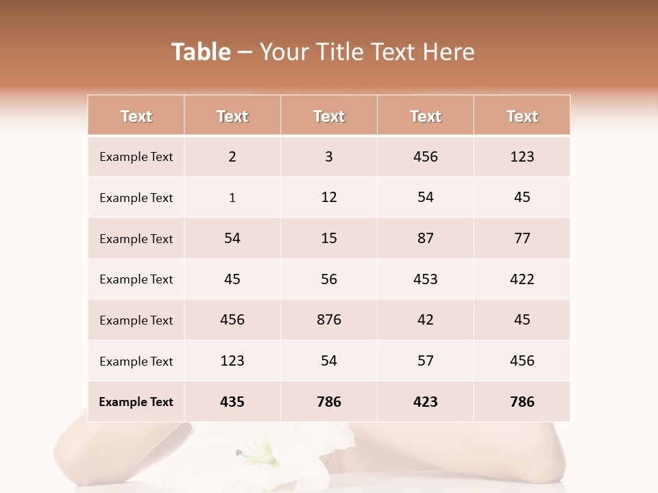 Female Happy Table PowerPoint Template