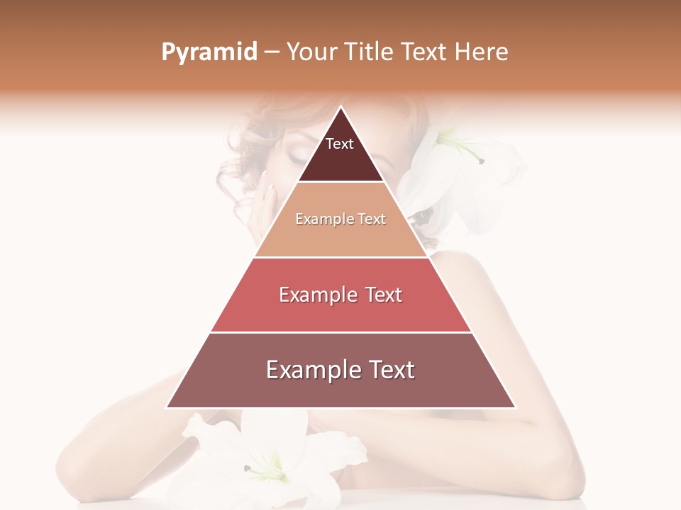 Female Happy Table PowerPoint Template