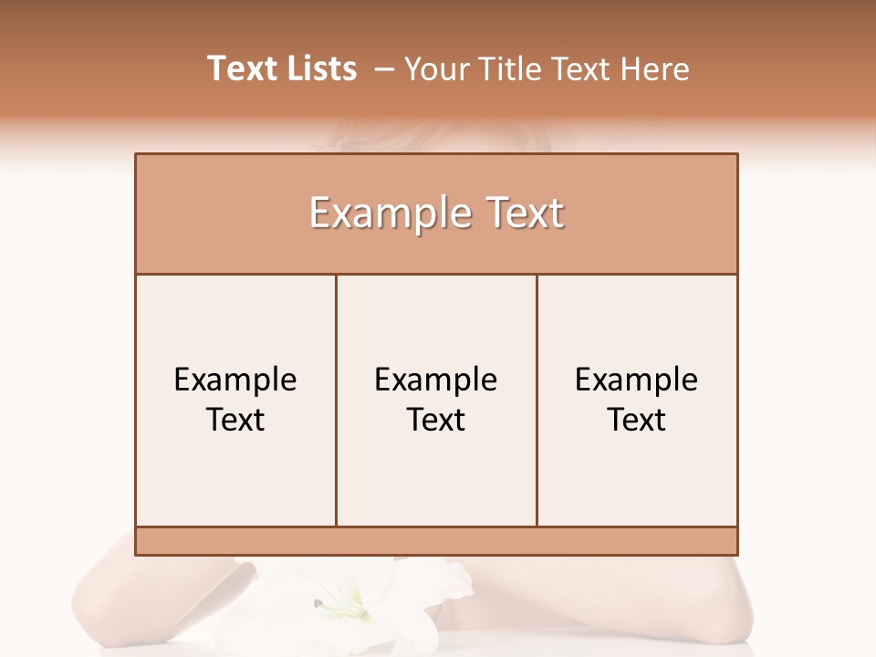 Female Happy Table PowerPoint Template