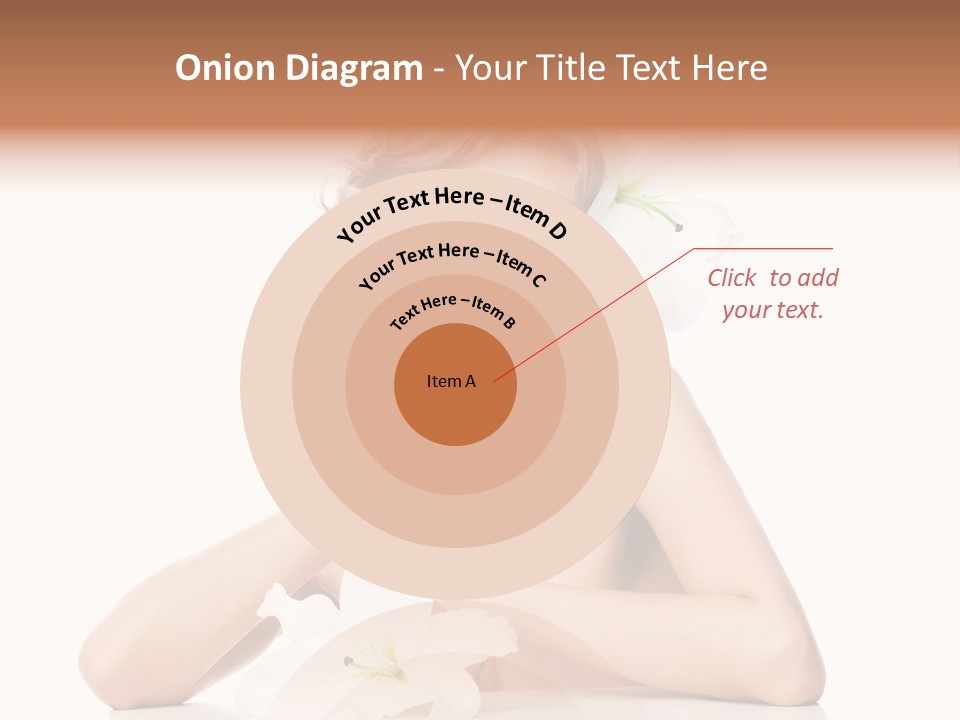 Female Happy Table PowerPoint Template