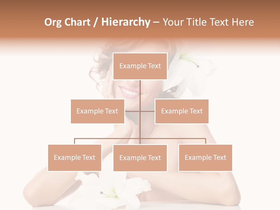 Female Happy Table PowerPoint Template