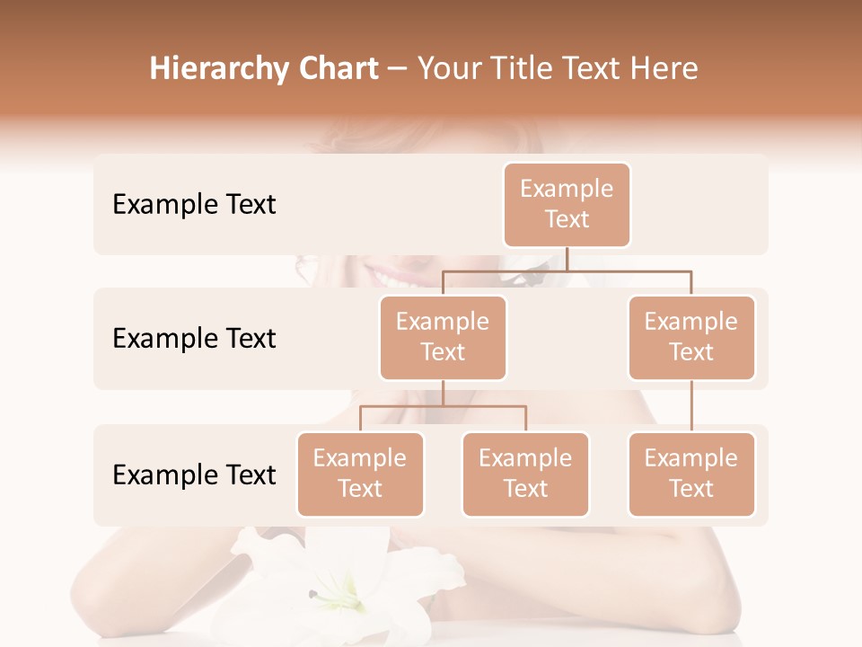 Female Happy Table PowerPoint Template