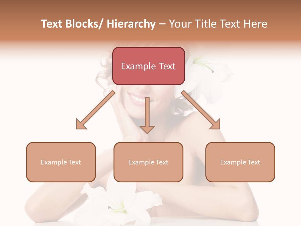 Female Happy Table PowerPoint Template