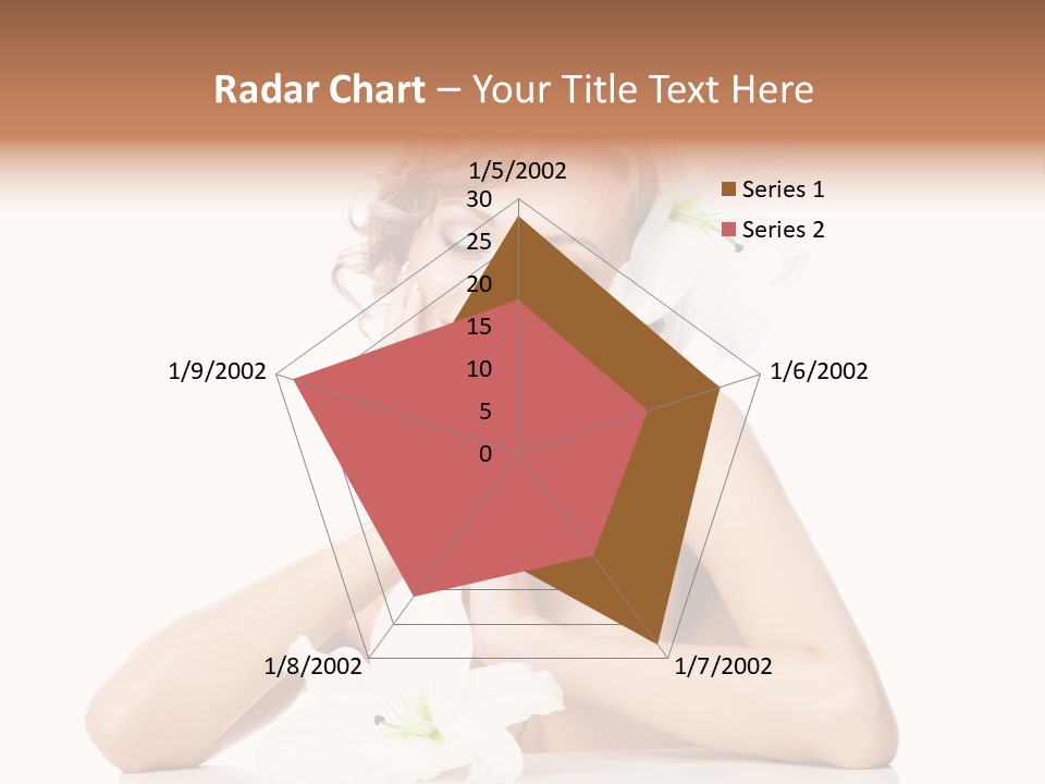 Female Happy Table PowerPoint Template