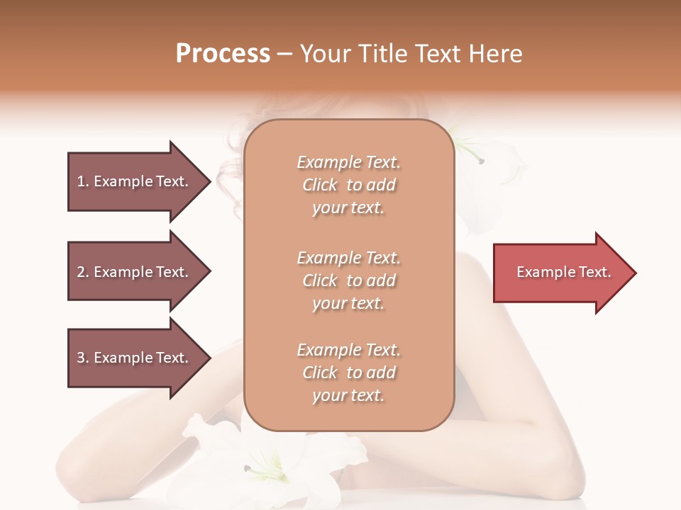 Female Happy Table PowerPoint Template