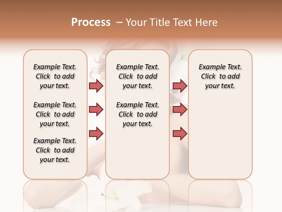 Female Happy Table PowerPoint Template