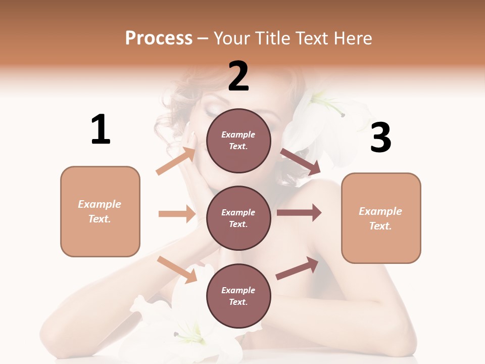 Female Happy Table PowerPoint Template