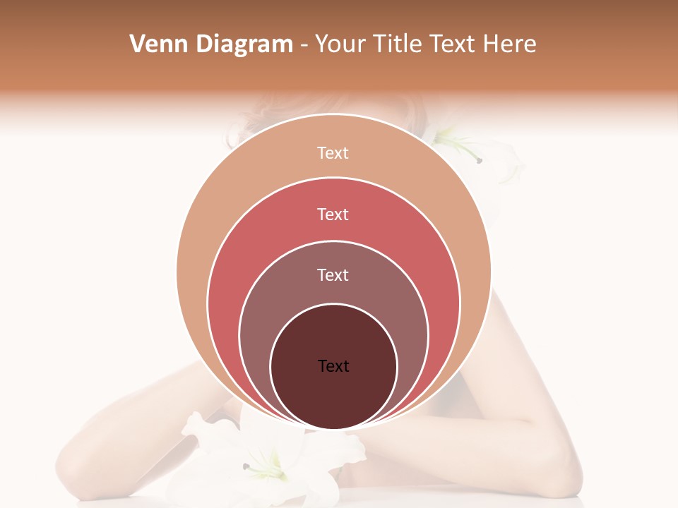 Female Happy Table PowerPoint Template