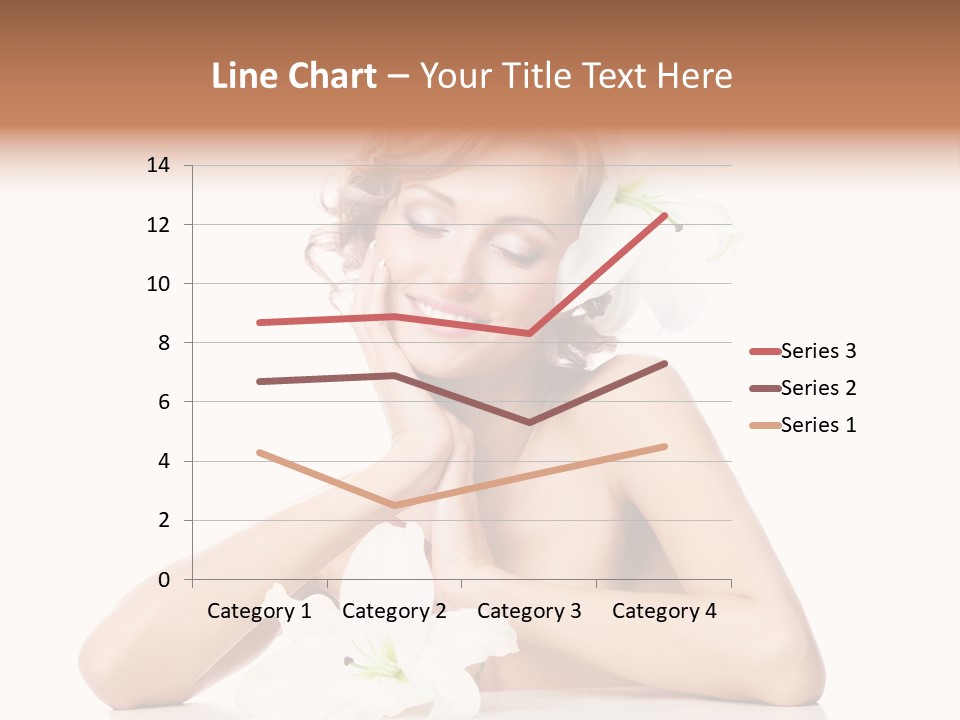Female Happy Table PowerPoint Template