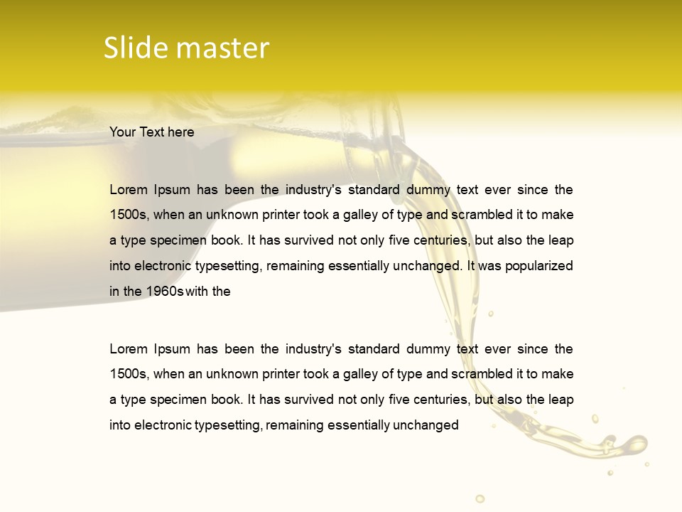 Oil Drop Liquid PowerPoint Template