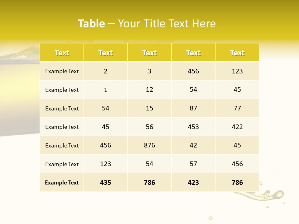 Oil Drop Liquid PowerPoint Template