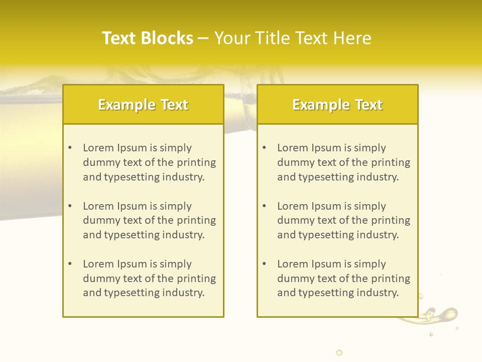 Oil Drop Liquid PowerPoint Template