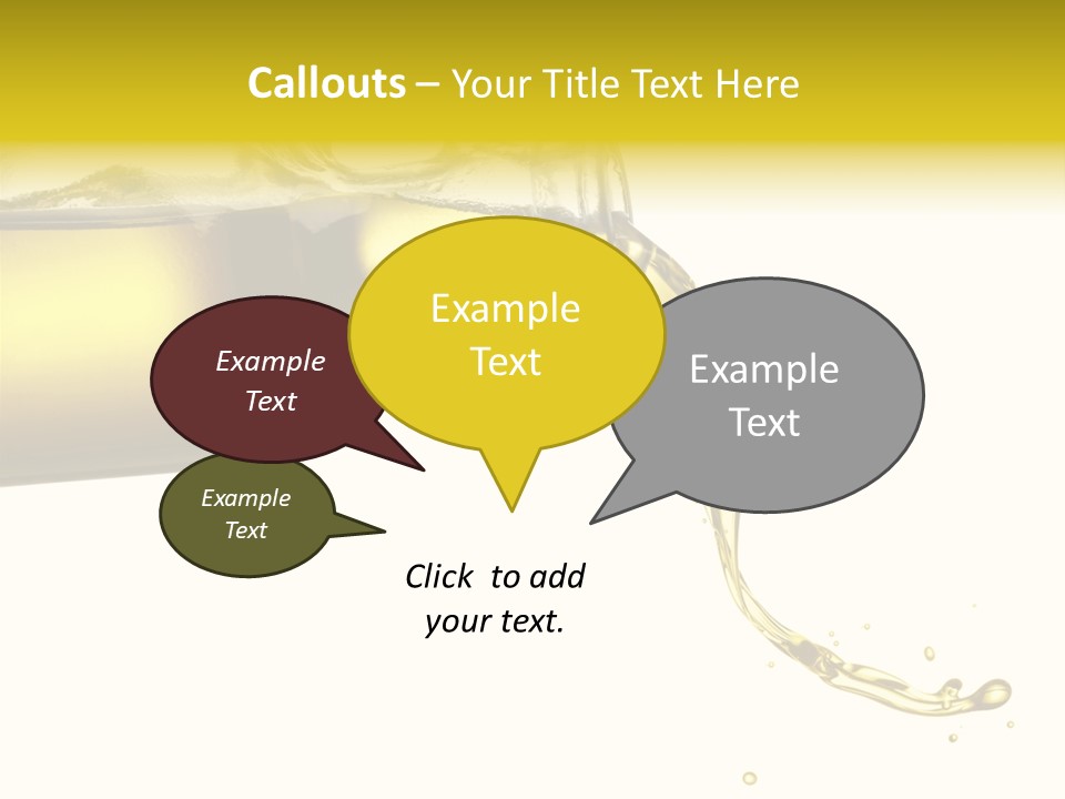Oil Drop Liquid PowerPoint Template