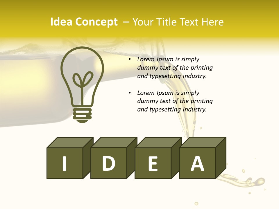 Oil Drop Liquid PowerPoint Template