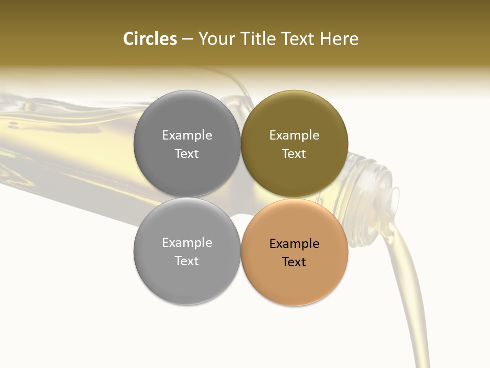 Pouring Olive Oil Isolated PowerPoint Template