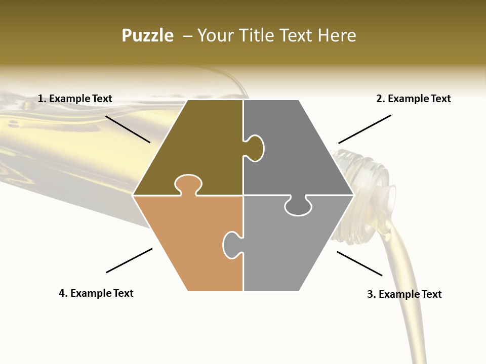 Pouring Olive Oil Isolated PowerPoint Template
