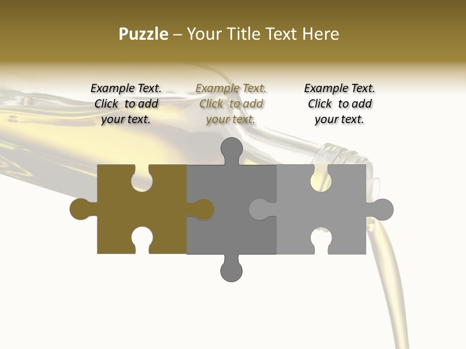 Pouring Olive Oil Isolated PowerPoint Template