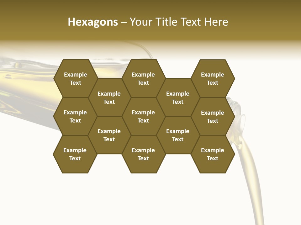 Pouring Olive Oil Isolated PowerPoint Template