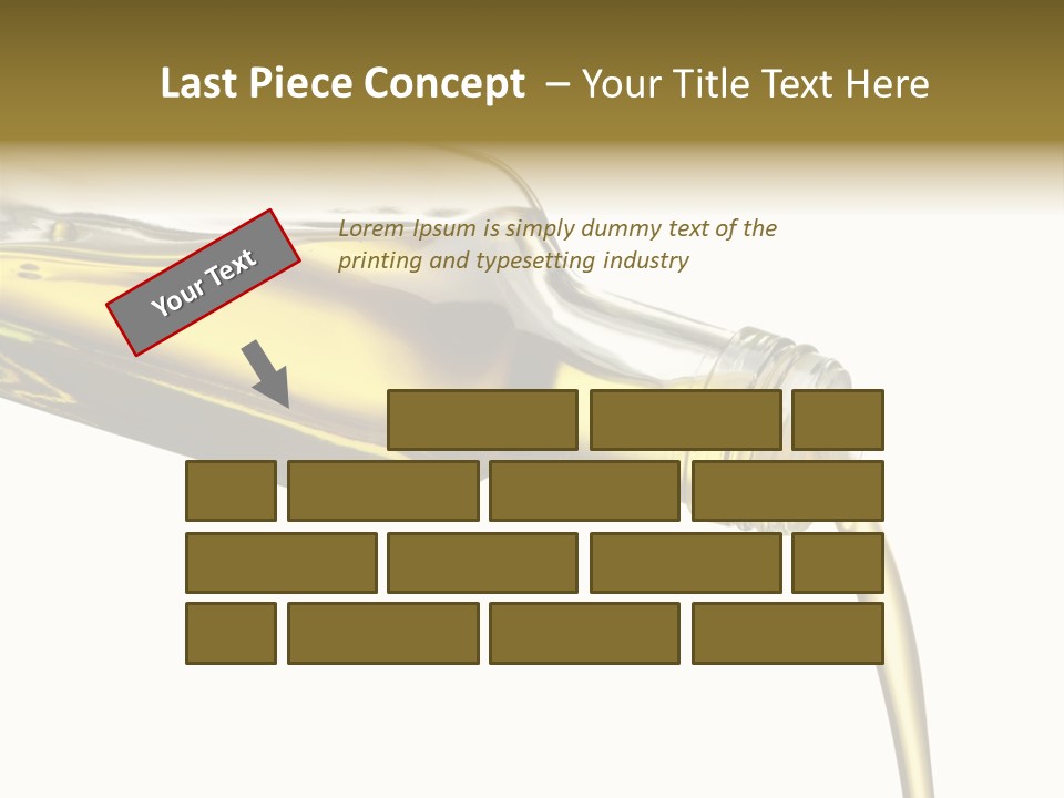 Pouring Olive Oil Isolated PowerPoint Template