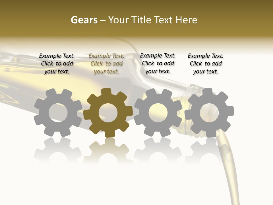 Pouring Olive Oil Isolated PowerPoint Template