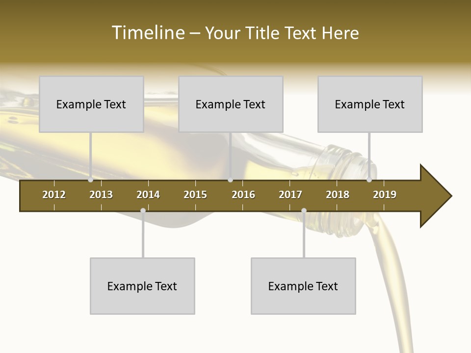 Pouring Olive Oil Isolated PowerPoint Template