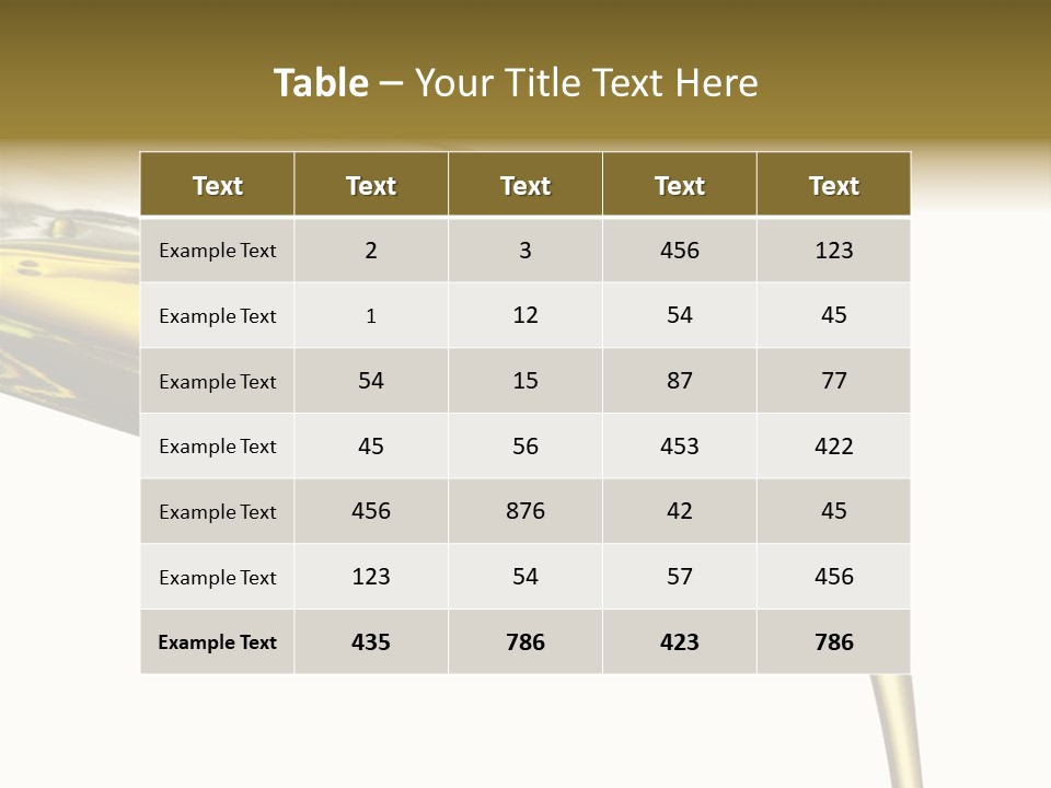 Pouring Olive Oil Isolated PowerPoint Template