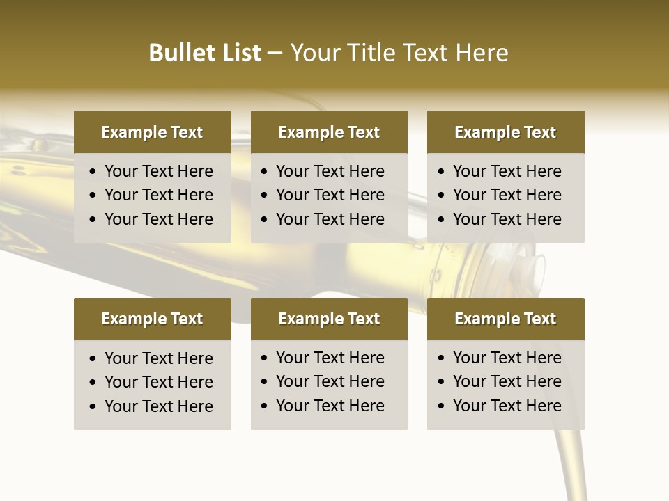 Pouring Olive Oil Isolated PowerPoint Template