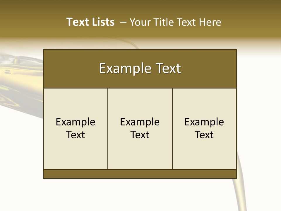 Pouring Olive Oil Isolated PowerPoint Template