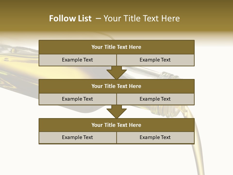 Pouring Olive Oil Isolated PowerPoint Template