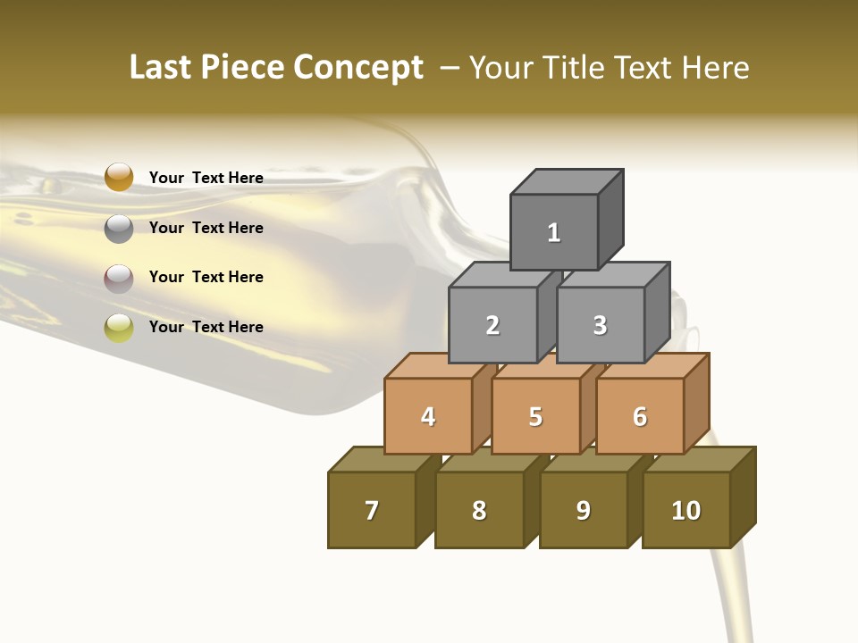 Pouring Olive Oil Isolated PowerPoint Template